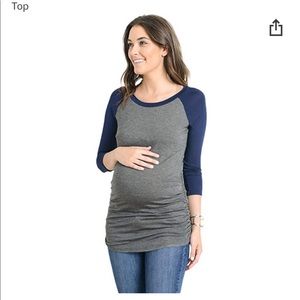 Maternity baseball t